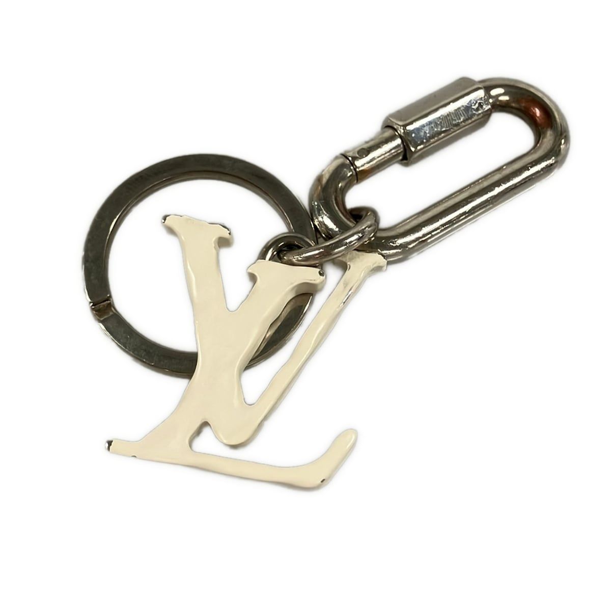 LOUIS VUITTON(ルイヴィトン) キーホルダー(チャーム) ポルトクレLVシャープ MP2290 シルバー×白