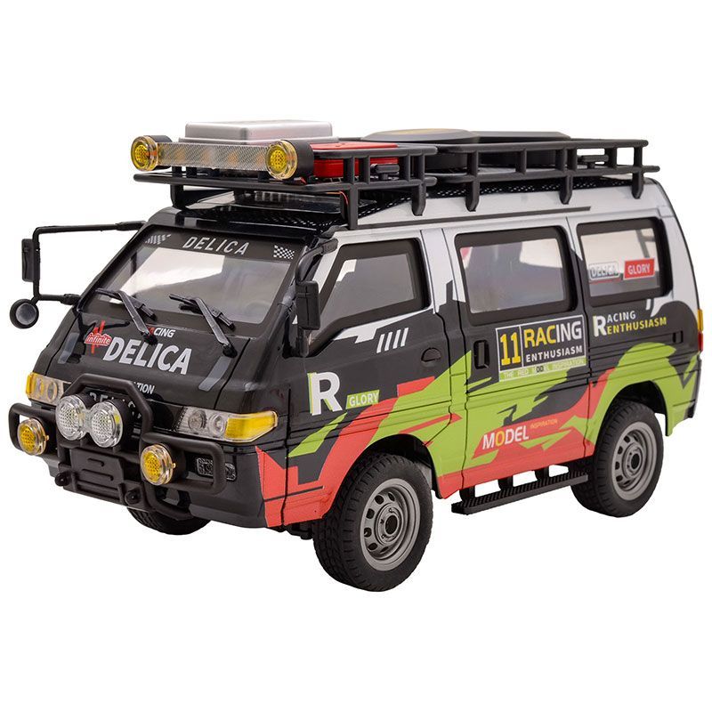 【7月発売予定】APECAR 1/24 4WD RCカー デリカ グリーンブラック JXC5813B-GB