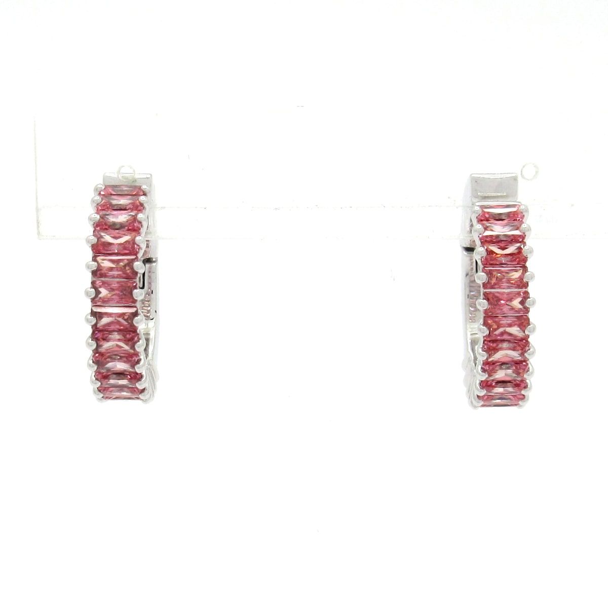 SWAROVSKI(スワロフスキー) イヤリング美品 - シルバー×ピンク イヤーカフ
