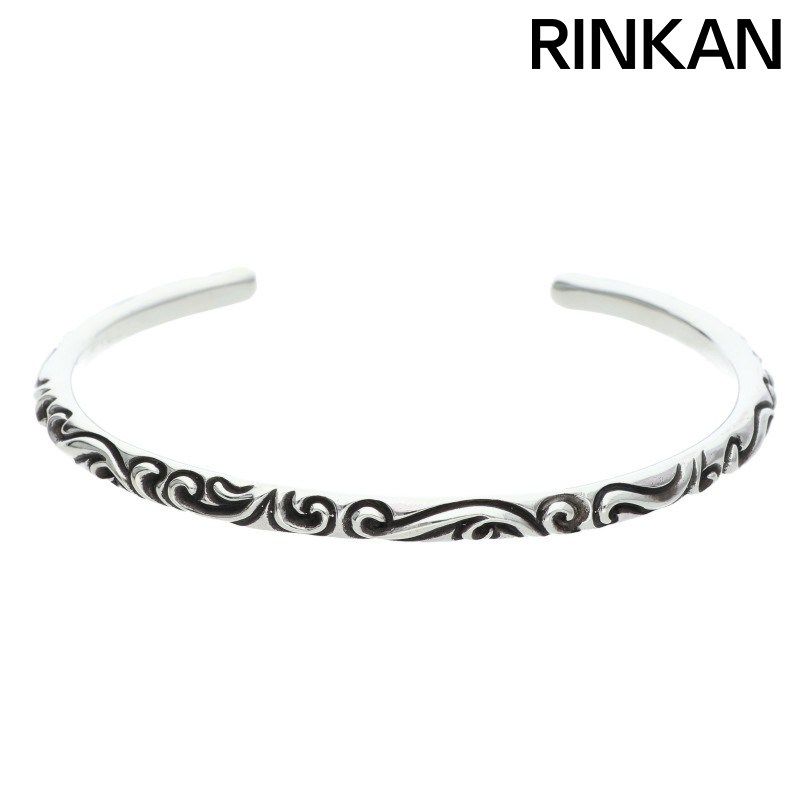 クロムハーツ BANGLE SCROLL/スクロールバンド シルバーブレスレット メンズ L
