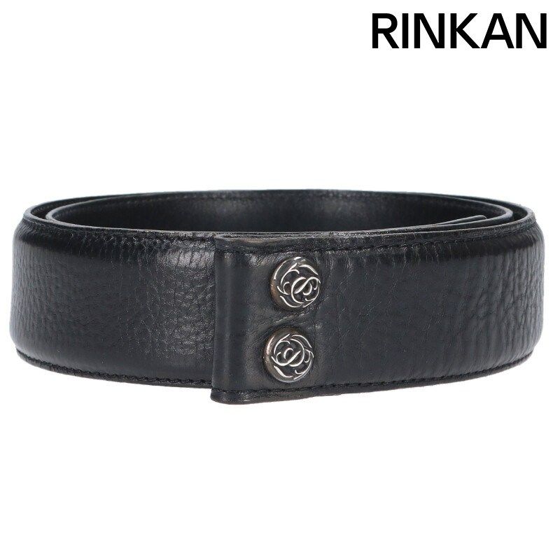 クロムハーツ 1.5 STRAP/1.5inchスクロールレーベルリベッツ レザーベルト メンズ 30