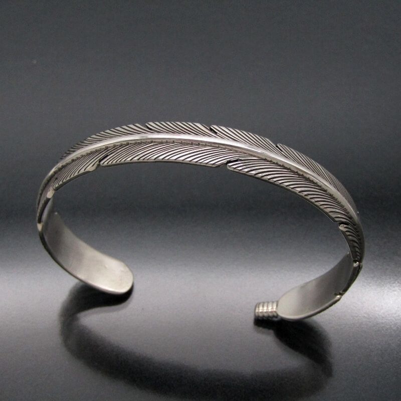 美品 Harvey Mace ナバホ族 バングル フェザー ハーヴィーメイス