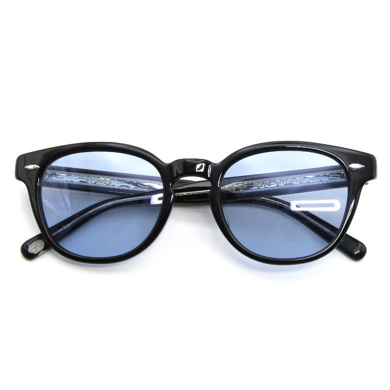 美品 EYEVAN アイヴァン サングラス Webb SUN 51 日本製 ウェブ ボスリントン PBK/S ピアノブラック/シルバー 54001076