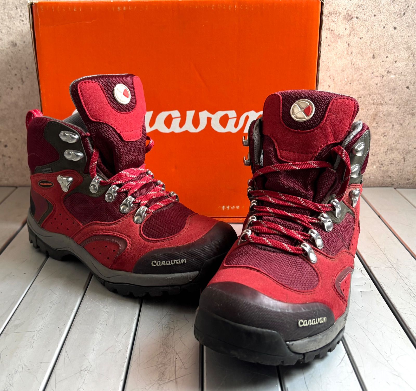 caravan キャラバン C1_02S トレッキングシューズ REDレッド 23.5cm EEE GORE-TEX 23.5cm 登山靴