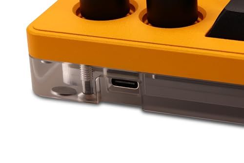 KB16 マクロメカニカルキーボードアルミニウム製/片手キーボード/RGB VIA ホットスワップ プログラム機能対応可能/16キー/Ps Pr LrC Blenderなどのソフトに利用可能 (黄色)★m
