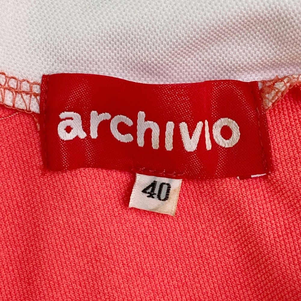サイズ：40 ARCHIVIO アルチビオ 襟付 半袖Tシャツ ピンク系