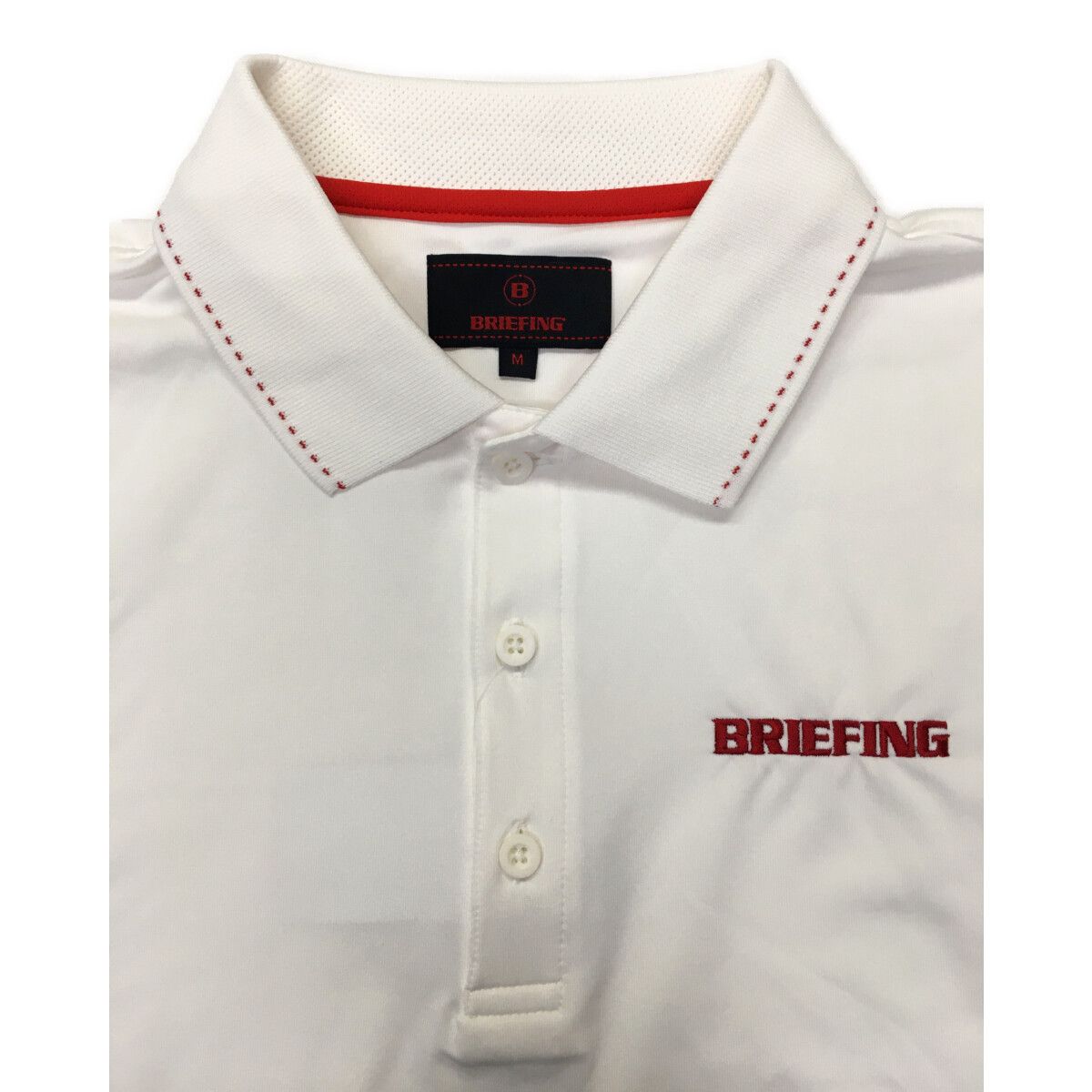 BRIEFING GOLF 半袖ポロシャツ ホワイト M ゴルフ メンズ ブリーフィング BRIEFING 半袖ポロシャツ M 白 ホワイト