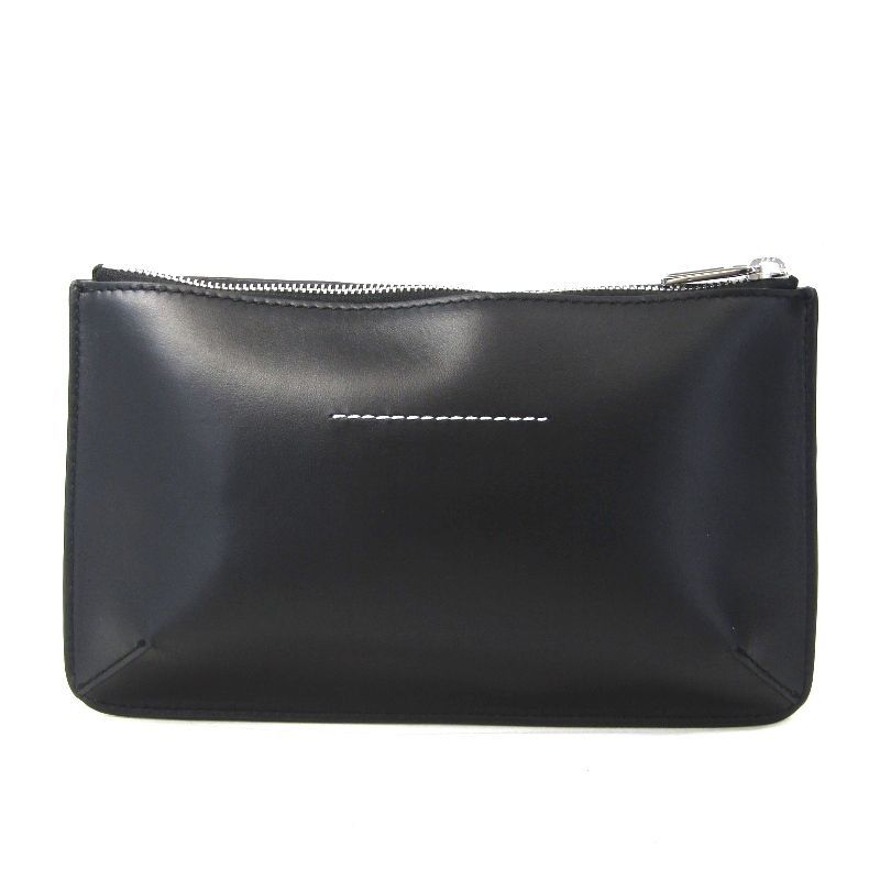 美品 MM6 Maison Margiela エムエムシックス メゾンマルジェラ クラッチバッグ SB6WF0007 P8327 ブラック 黒 61005759