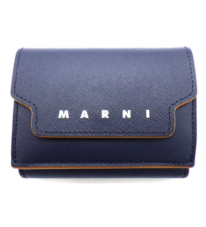 マルニ MARNI 【 PFMO0125U0 】 サフィアーノ レザー 三つ折り バイカラー コンパクト ウォレット 財布 50966