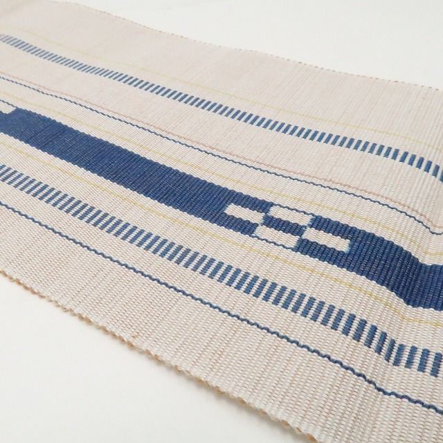 新品・半幅帯】八重山ミンサー みんさー 綿 夏着物 証紙付 浴衣