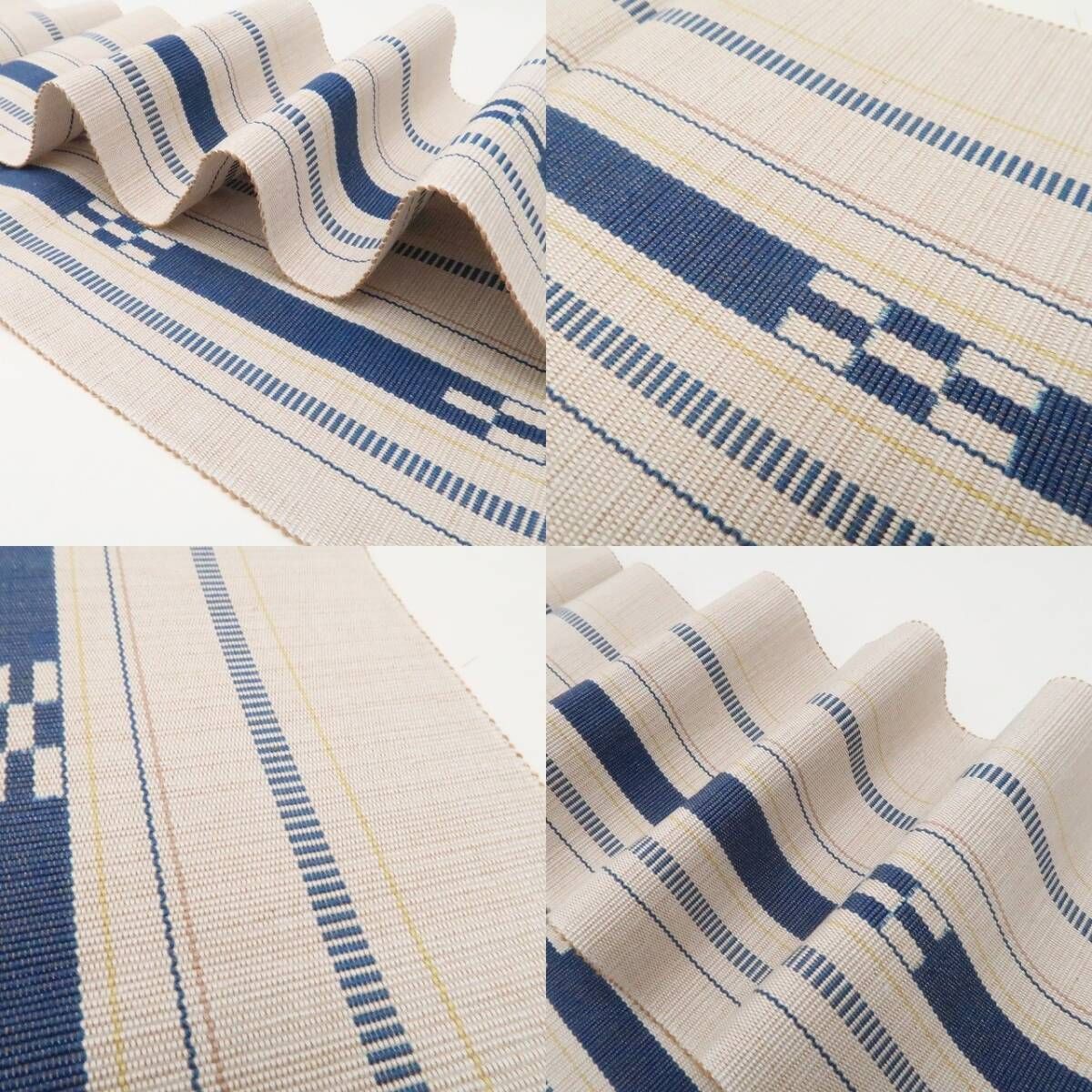 新品・半幅帯】八重山ミンサー みんさー 綿 夏着物 証紙付 浴衣