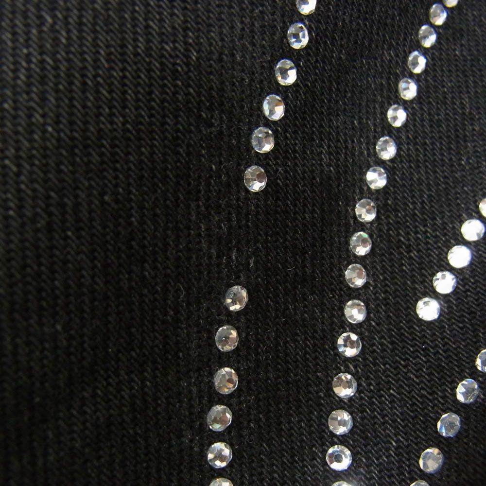 グアピ GUAPI PAISLEY BLACK DENIM ペイズリー ラインストーン フレア