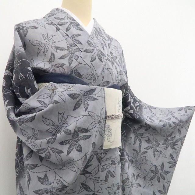 新品・夏小紋】紋紗 響庵 夏着物 正絹 仕付け糸付 トールサイズ