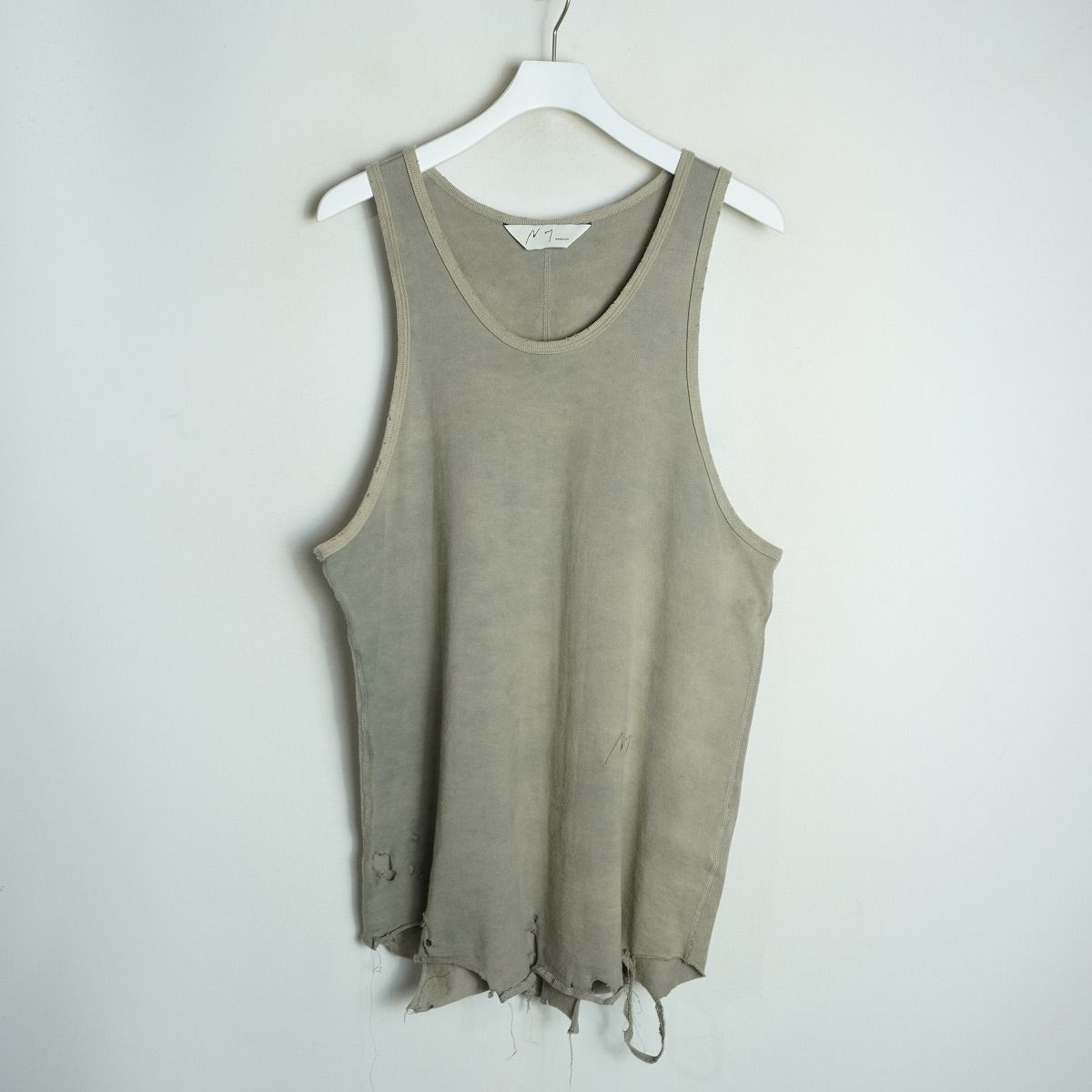 正規 美品 25SS ANCELLM アンセルム DAMAGE TANK TOP ダメージ 加工 