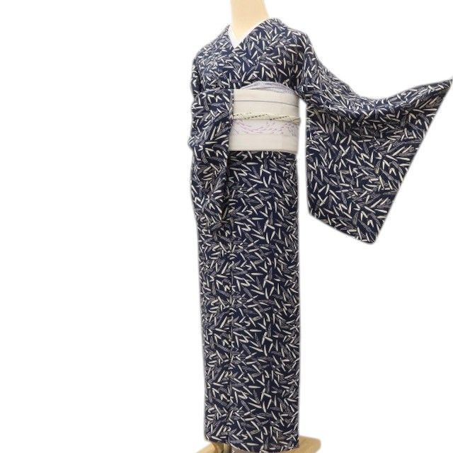 百華 Y5090◇夏着物 絽 正絹 Sサイズ 笹 手縫い仕立て 小紋 - メルカリ