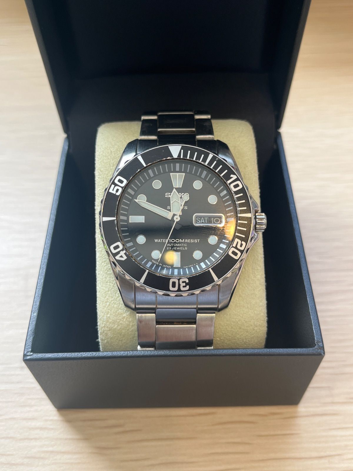 SEIKO 5（セイコー5）　ダイバーウォッチ　7S36-03C0　リューズ操作不可