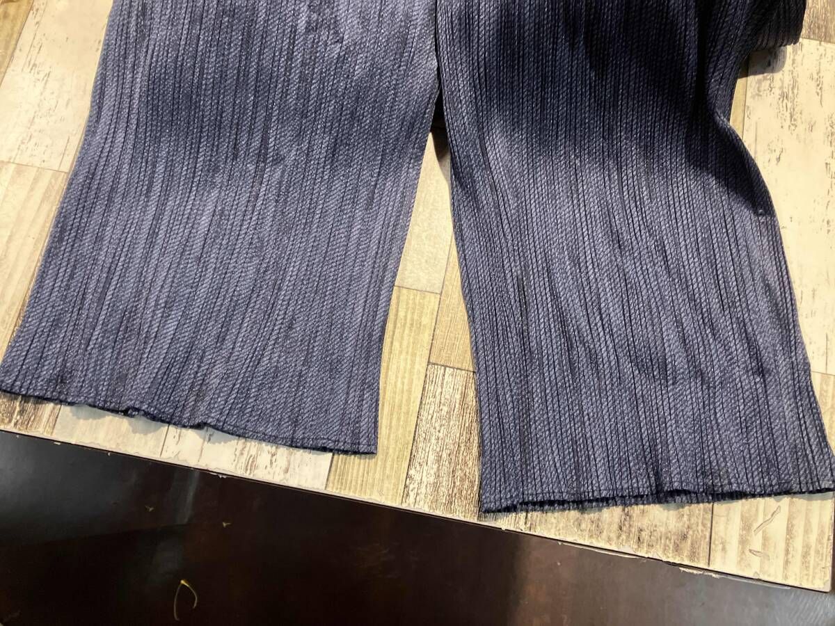 PLEATS PLEASE ISSEY MIYAKE ロングパンツ PP04-JF243 ブルー サイズ1