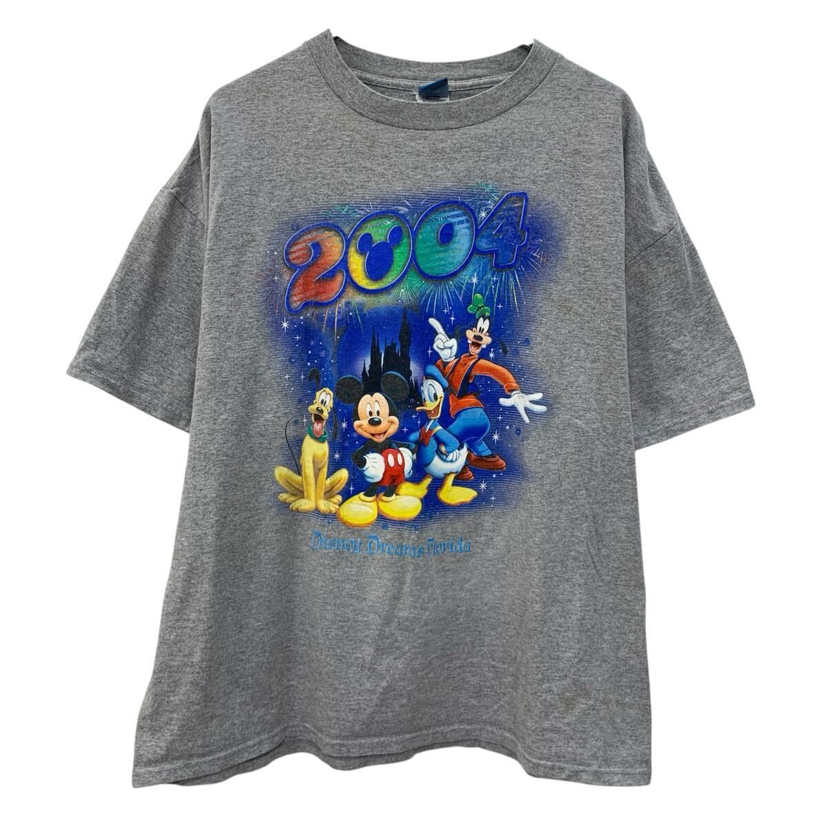 Disney 00年代 USA製 ディズニー DISNEY - Tシャツ WALT MICKEY WORLD 