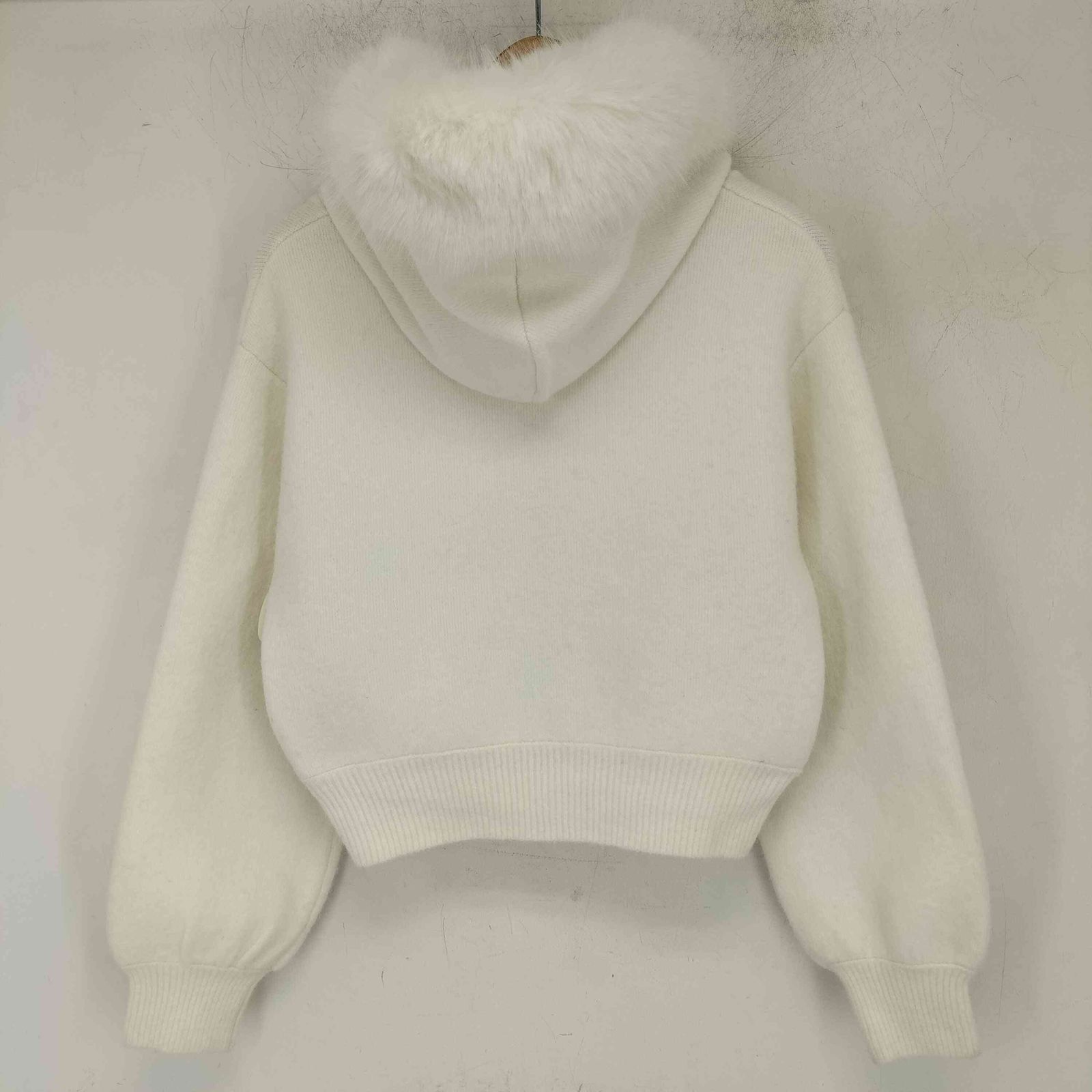 スナイデル snidel 25AW Sustainable ファー付きニットパーカー