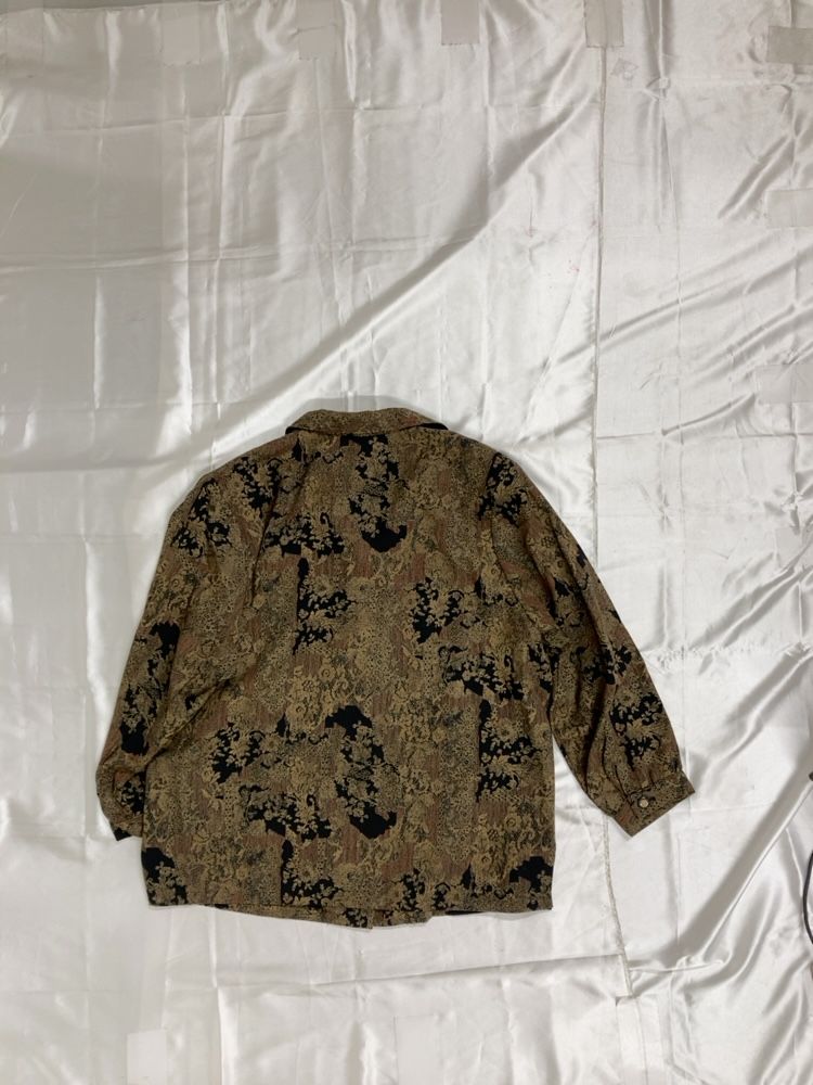 レトロ 総柄シャツ ブラウス 長袖 ブラウン 13R ヴィンテージ - メルカリ