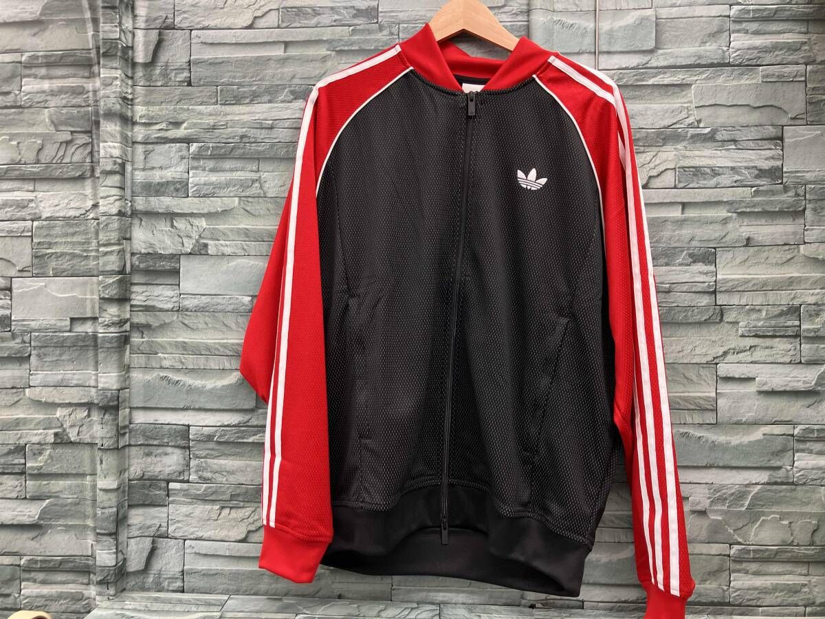 adidas/ジャージ/レッド/ブラック/ke0115/ルーズ/メッシュ/アディダス/L/通年