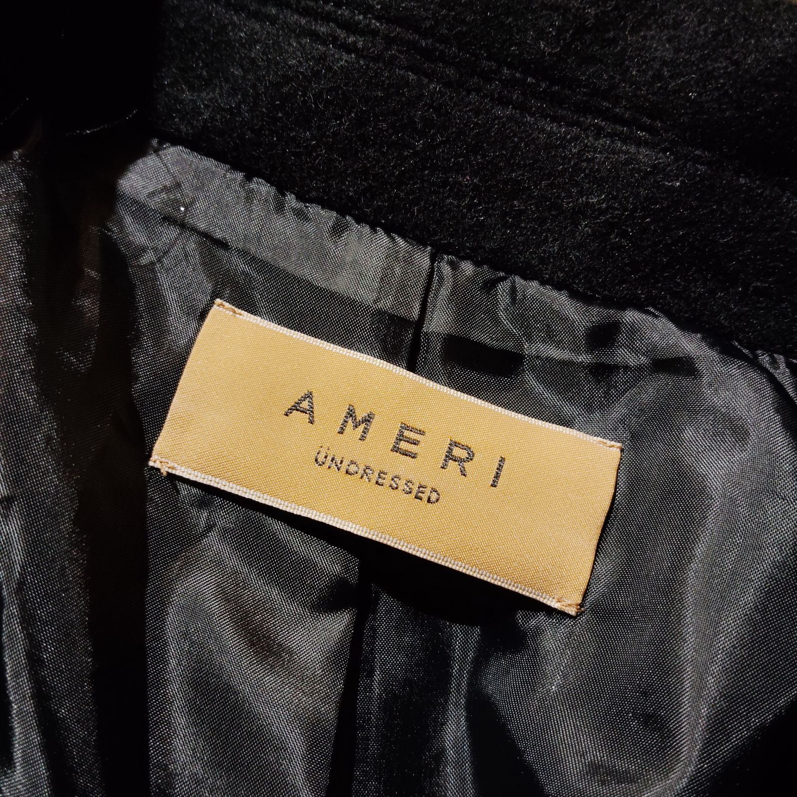 AMERI UNDRESSED BACK PLEATS COAT M アメリ バックプリーツコート 