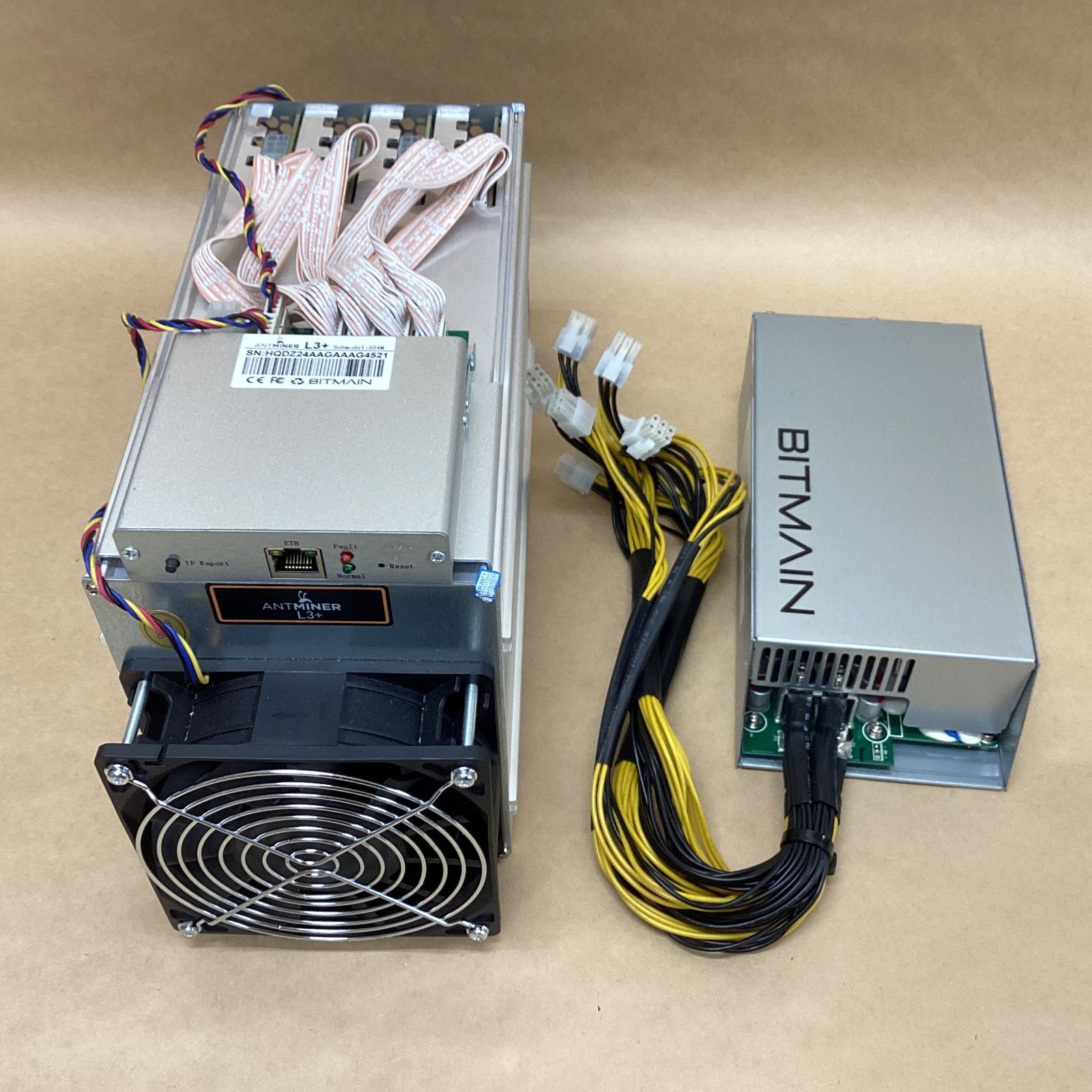 BITMAIN ASICマイナー ANTMINERL3+ 504MH/s Litecoin Dogecoin Scrypt Miner APW3対応 4.4kg 汚れ小有り