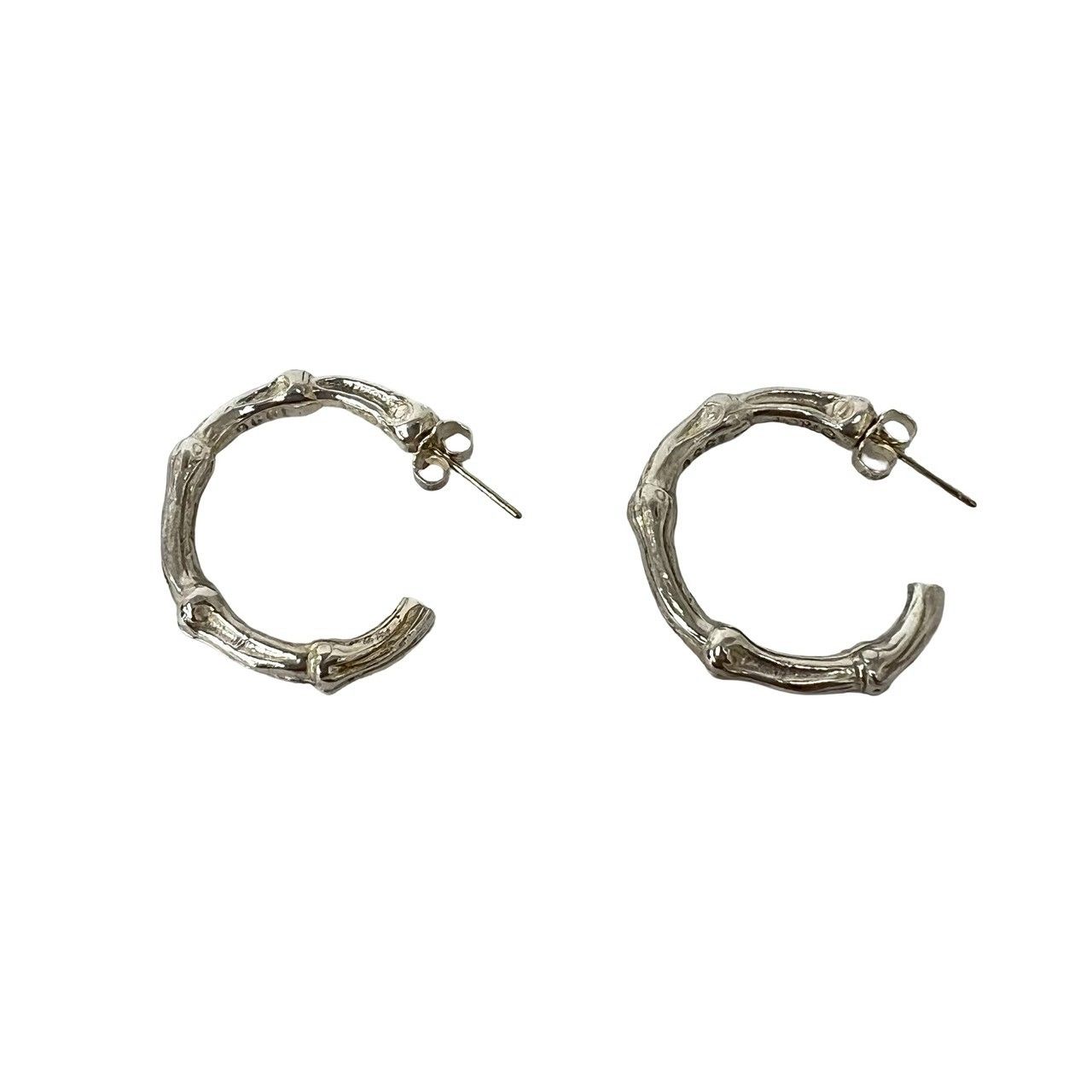 Tiffany&co 風 バンブー フープピアス片耳 大ぶり ヴィンテージ 上品 極 美品 箱 袋付き TIFFANY&Co. ティファニー ヴィンテージ バンブー