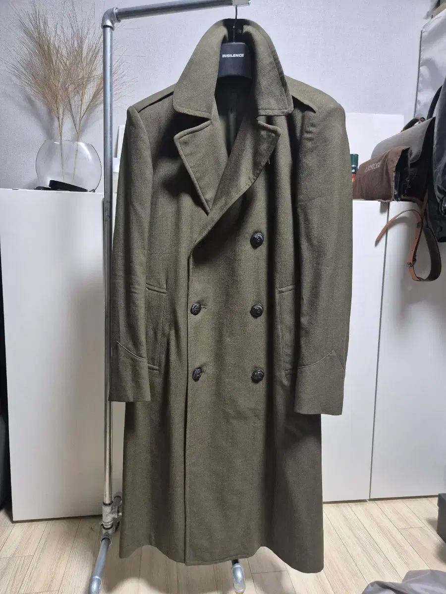 ウール100% DARK OLIVE オリジナル ミリタリー海兵隊 士官コート 95-100