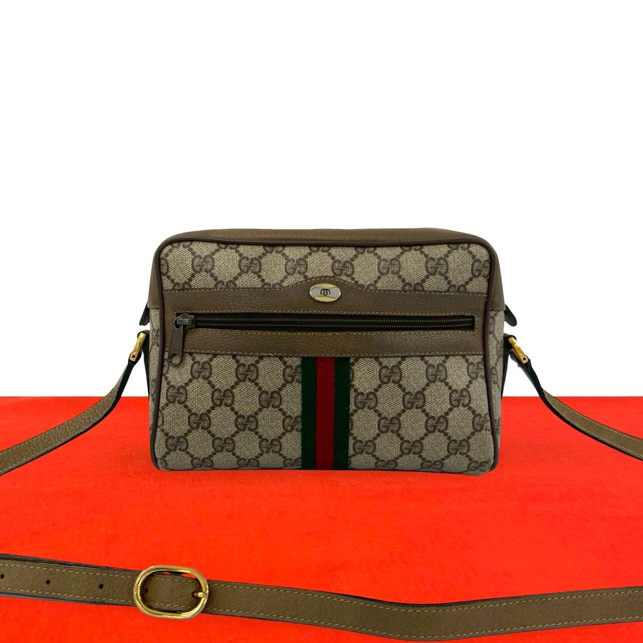 極 美品 GUCCI グッチ オールドグッチ ヴィンテージ シェリーライン GG