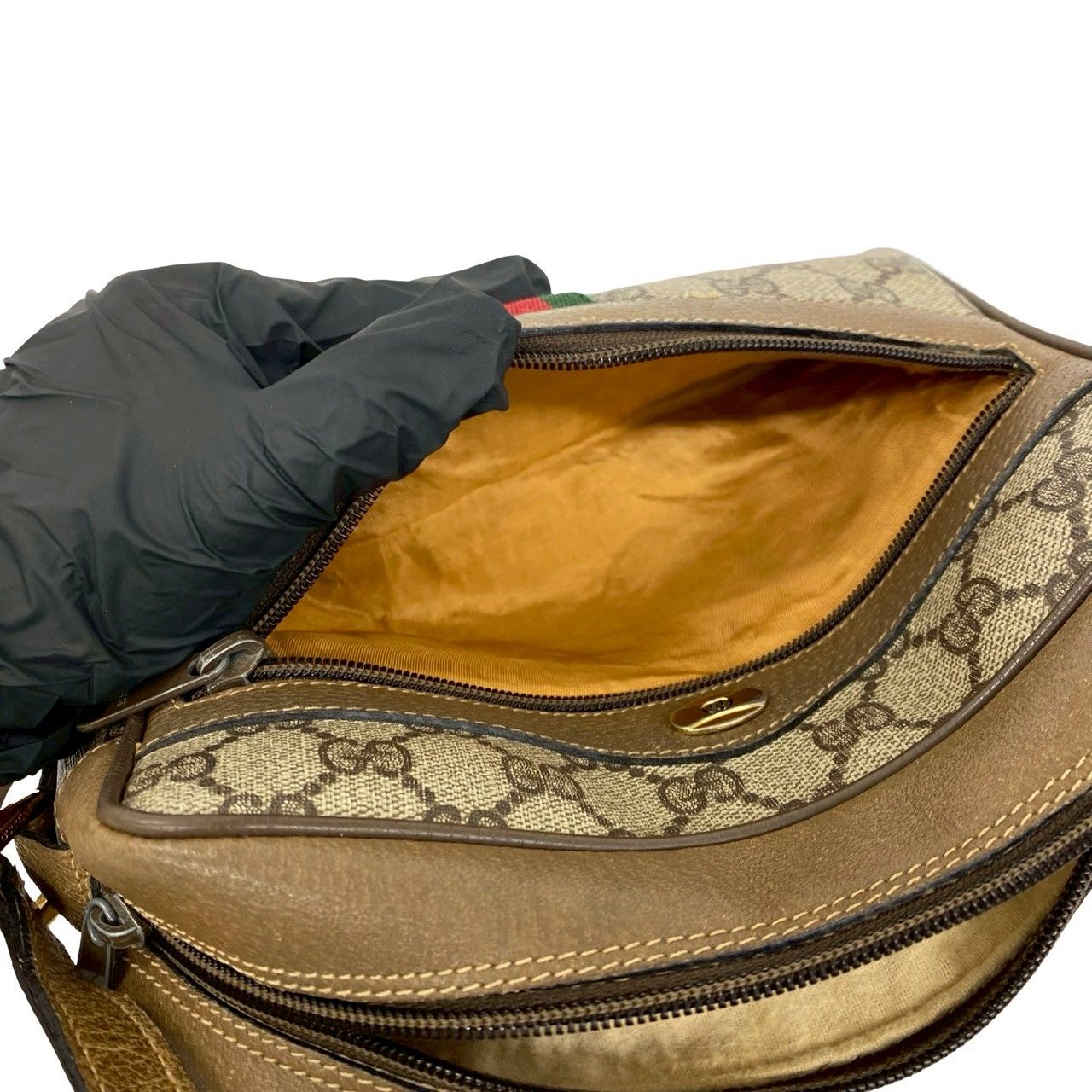 極 美品 GUCCI グッチ オールドグッチ ヴィンテージ シェリーライン GG