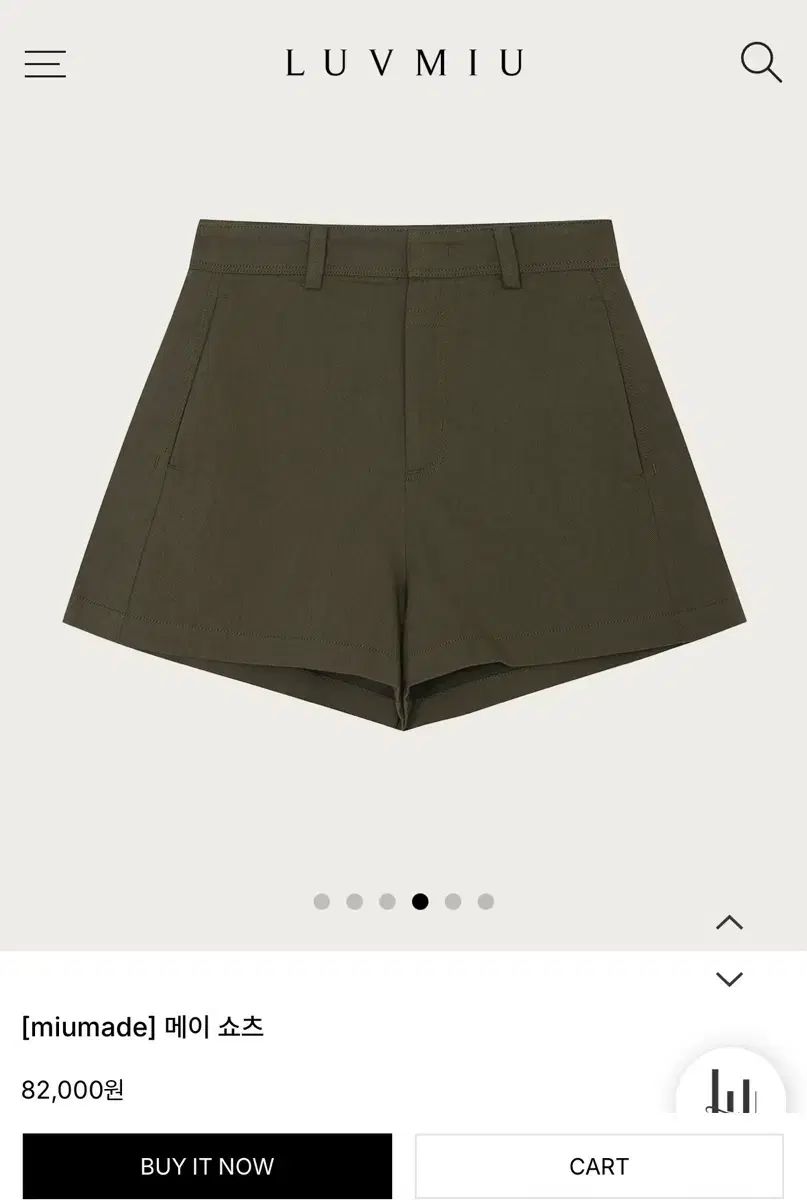 ラブミウ メイ ショートパンツ オリーブ - M 7,436円