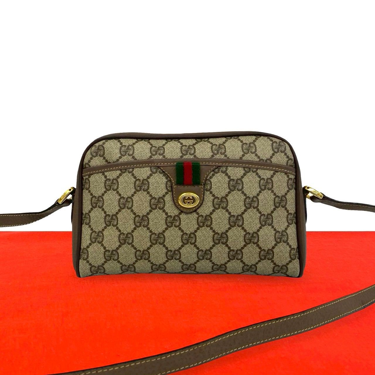 美品☆　グッチ　オールドグッチ　ショルダーバッグ　シェリーライン　GG 極 美品 GUCCI グッチ オールドグッチ ヴィンテージ シェリーライン GG