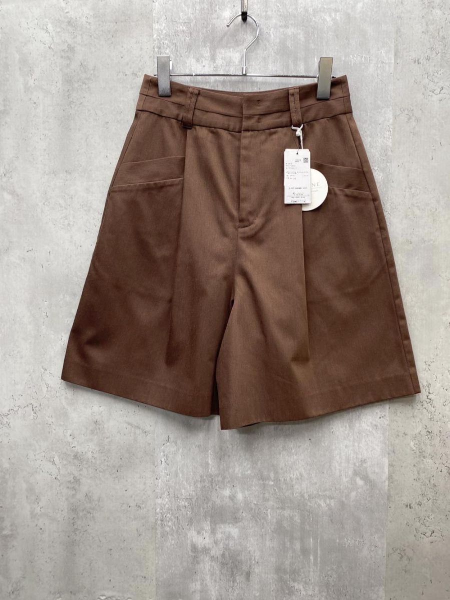 新品 nano universe ナノユニバース レオファインツイル 2タック パンツ size38/ブラウン ■◆◎レディース