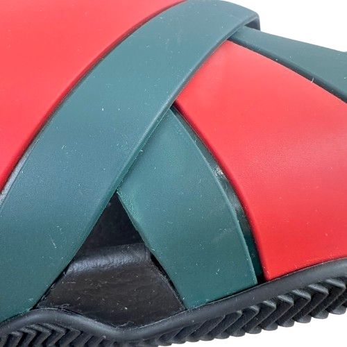♪GUCCI グッチ シェリーライン ラバー サンダル 630326 メンズ 8 27.0