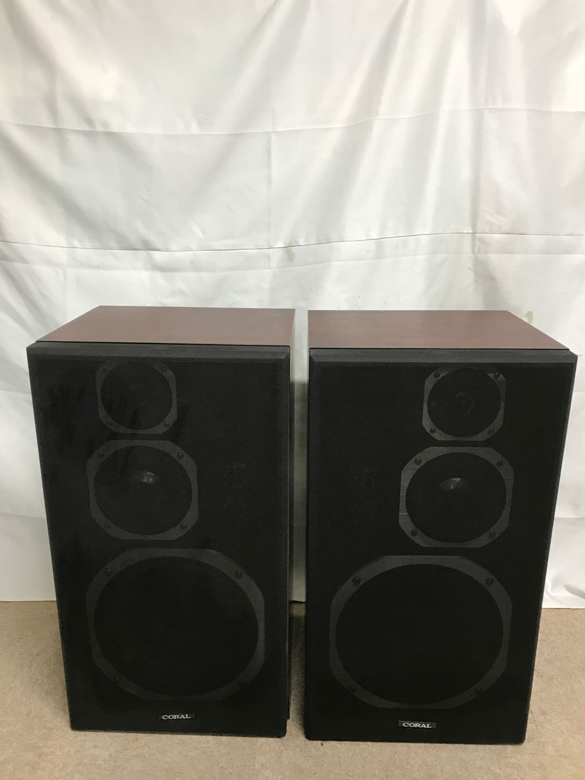 【北見市発】コーラル CORAL HIGH FIDELITY SPEAKER SYSTEM X-Ⅶ 黒 スピーカー
