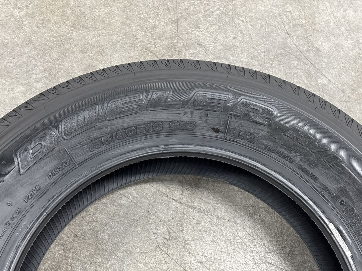 2025年製 新車外し品】ブリヂストン デューラー H/L852 175/80R16 1本