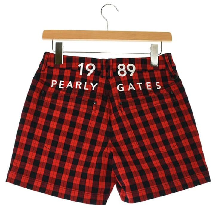 パーリーゲイツ　ゴルフ　パンツ　レッド　0 美品 パーリーゲイツ | 0(S相当) | レディース ショートパンツ レッド系