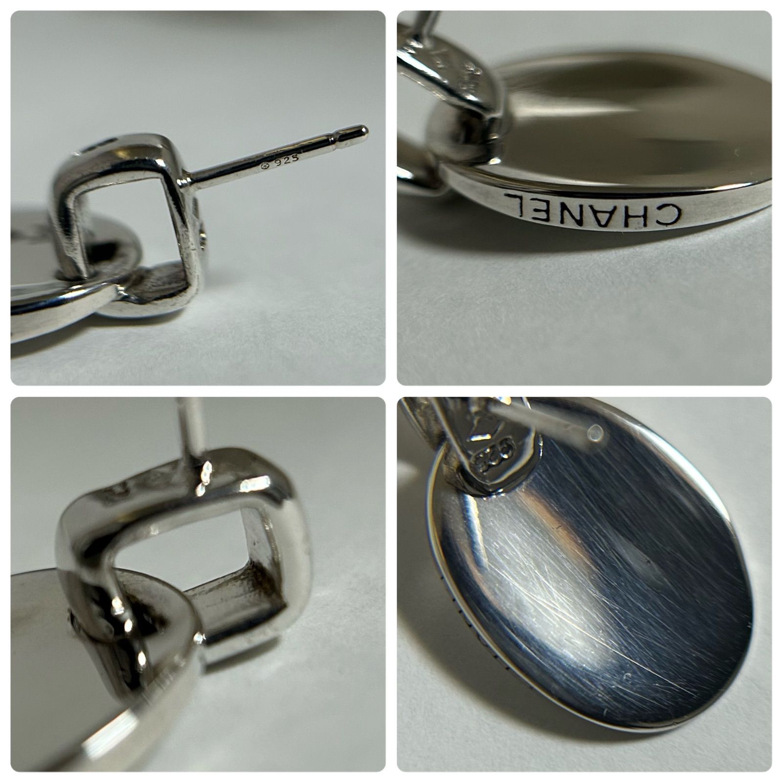 シャネル ピアス ロゴ プレート SV925 ヴィンテージ CHANEL - メルカリ