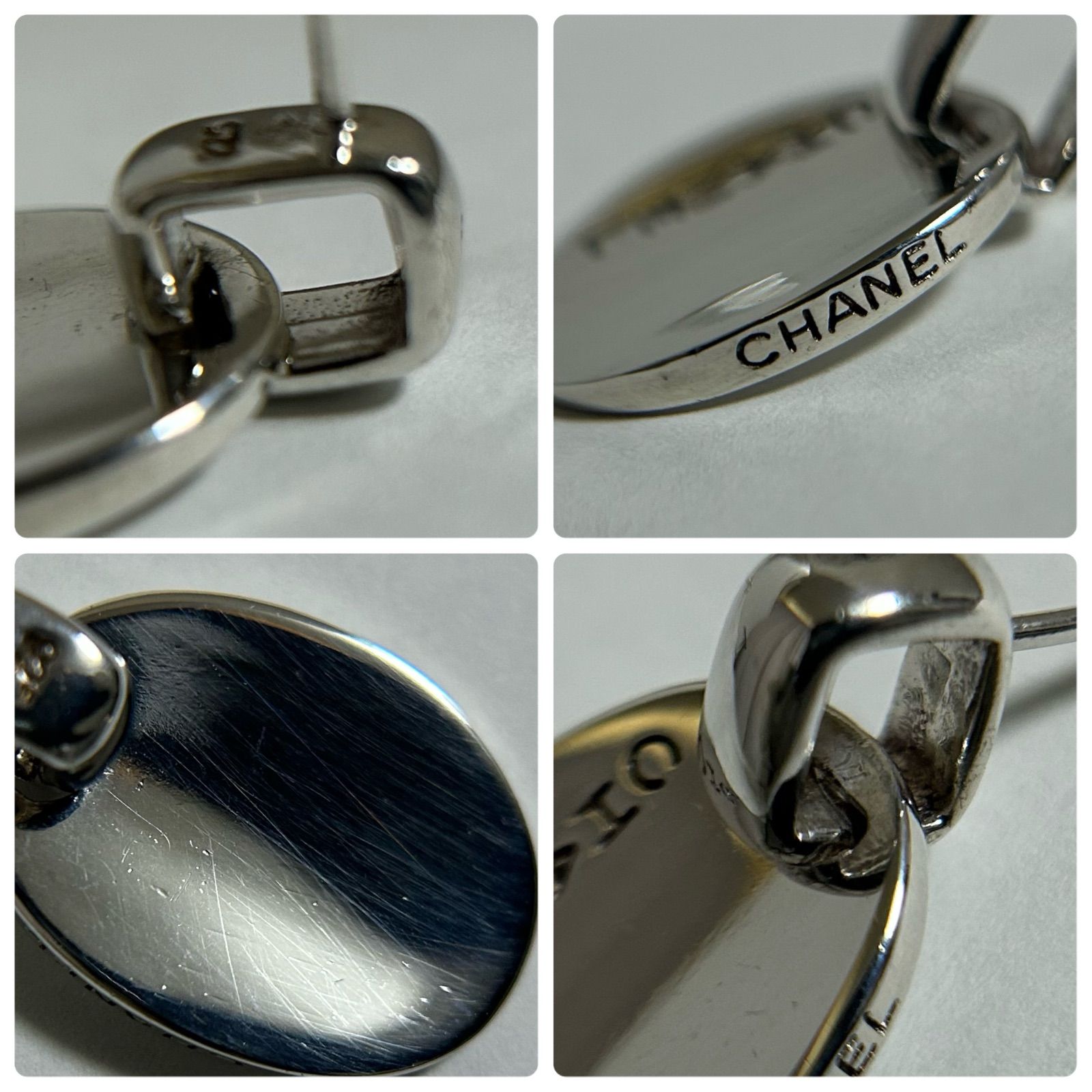 シャネル ピアス ロゴ プレート SV925 ヴィンテージ CHANEL - メルカリ