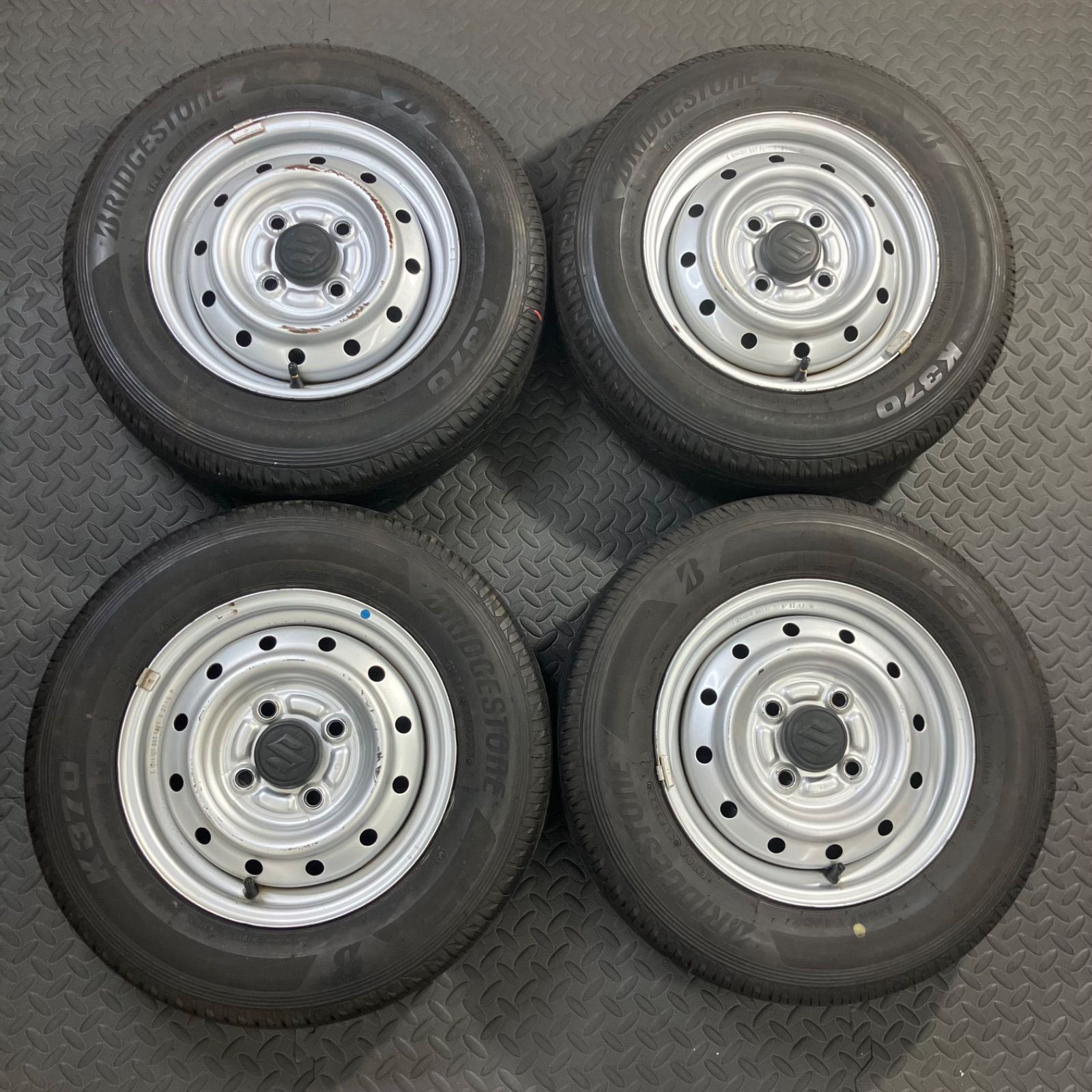 22年製/23年製 145/80R12 80/78N LT ブリヂストン K370 キャリィ エブリィ 夏タイヤ サマータイヤ【1591E】