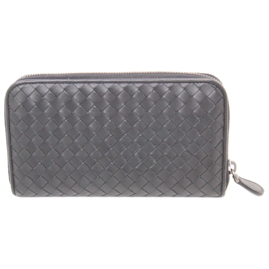 ★【BOTTEGA VENETA】ボッテガ・ヴェネタ　275064 V3UN1　イントレチャート　ラウンドファスナー　ウォレット　長財布　メンズ　ハイブランド　ブラック　ダークブラウン