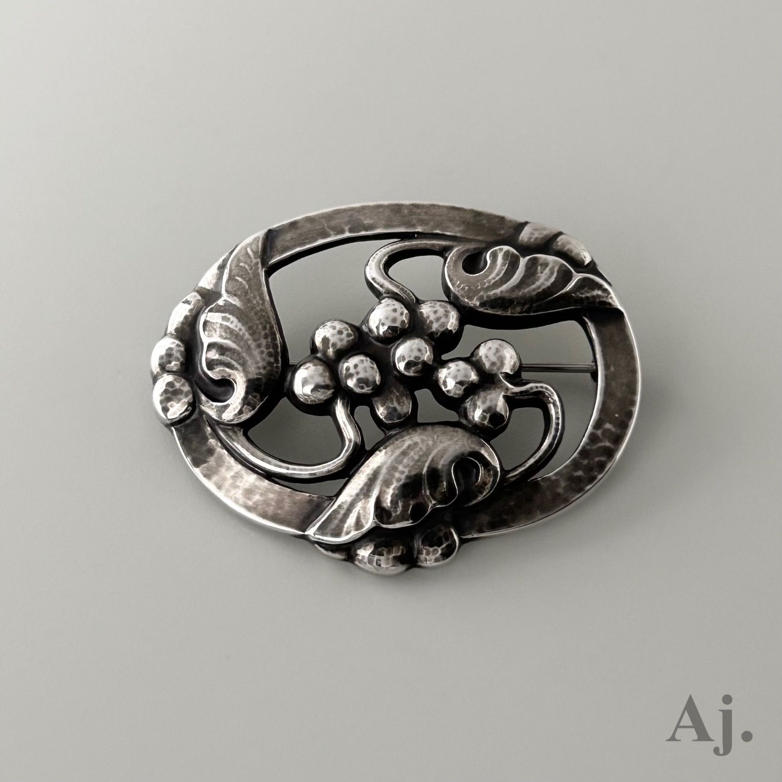 ジョージジェンセン ブローチ 101 ムーンライトグレープ 葡萄 Silver