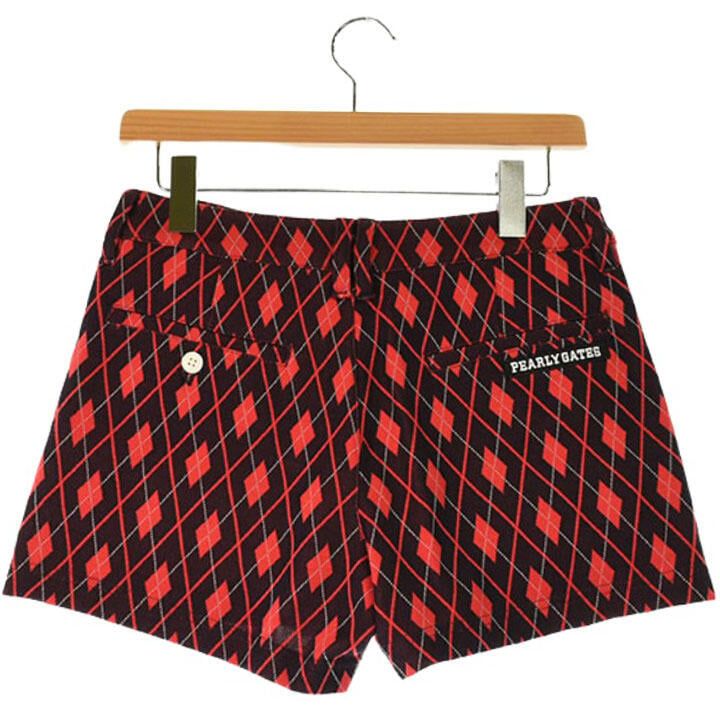 パーリーゲイツ　レディース　ショートパンツ　スカート　赤　チェック　きれいめ　春 パーリーゲイツ | 0(S相当) | レディース ショートパンツ レッド系 春