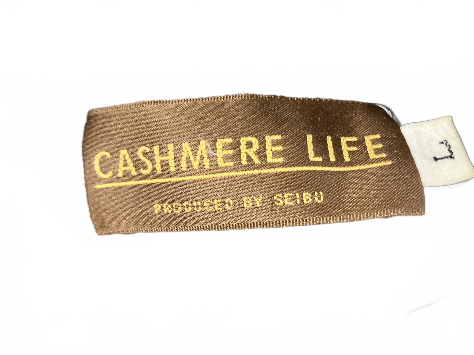 CASHMERE LIFE カシミヤ100% タートルネック ニット L グレー theory風 