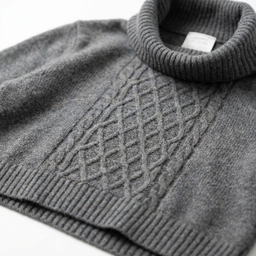 CASHMERE LIFE カシミヤ100% タートルネック ニット L グレー theory風 