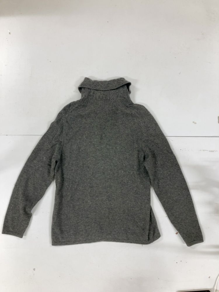 CASHMERE LIFE カシミヤ100% タートルネック ニット L グレー theory風 