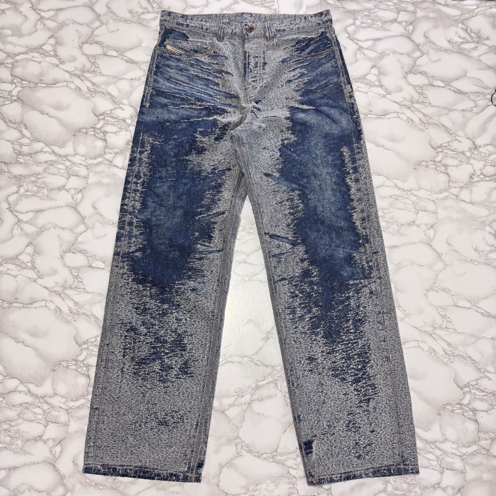 希少【DIESEL ディーゼル 【商品名】25ss 2001 loose mid straight denim /D-MACRO-S2 ジャガード/デニム パンツ