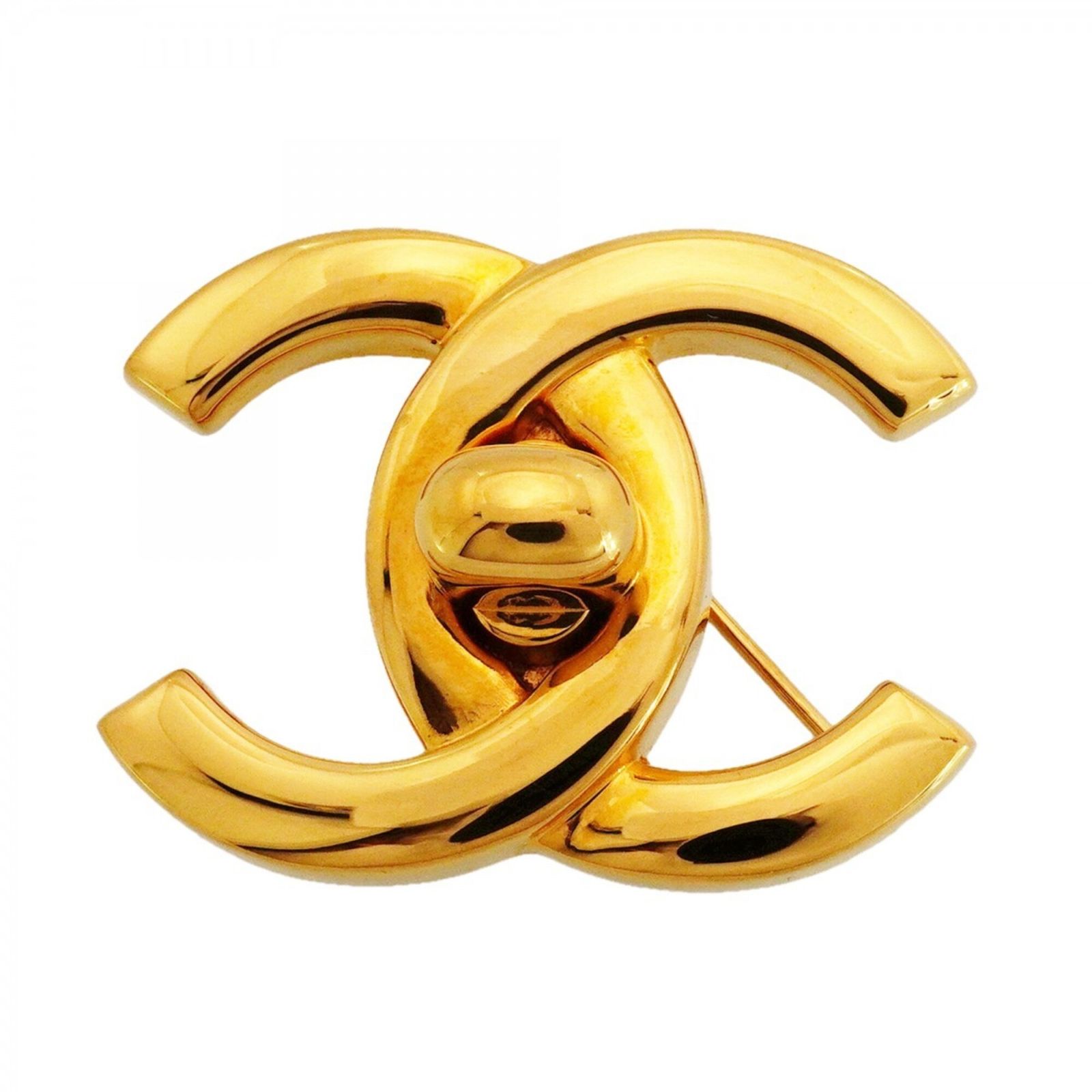 シャネル(Chanel) シャネル ブローチ ターンロック GPメッキ ゴールドレディース