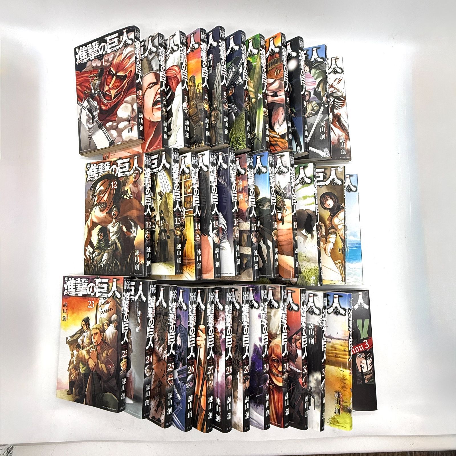 進撃の巨人 全巻+フルカラー版3巻セット 1～34巻＋フルカラー版3巻